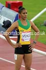 Kaliese Spencer (jamaica) winner of the 400 metres hurdles at the Commonwealth Games, Glasgow. Photo: David T. Hewitson/Sports for All Pics